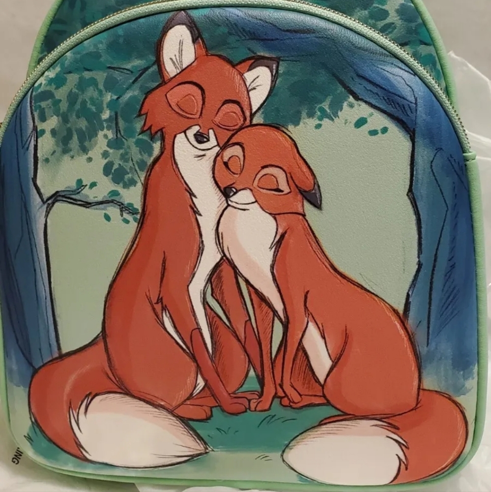 Loungefly Disney Tod & Vixey Mini Backpack Bag Purse Disneys Fox And The Hound